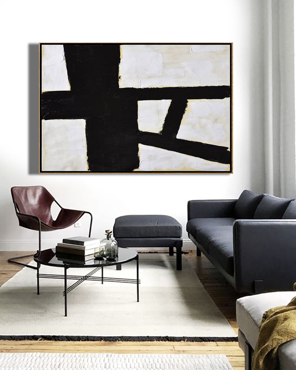 Horizontal Palette Knife Minimalist Art #C8Z - Click Image to Close